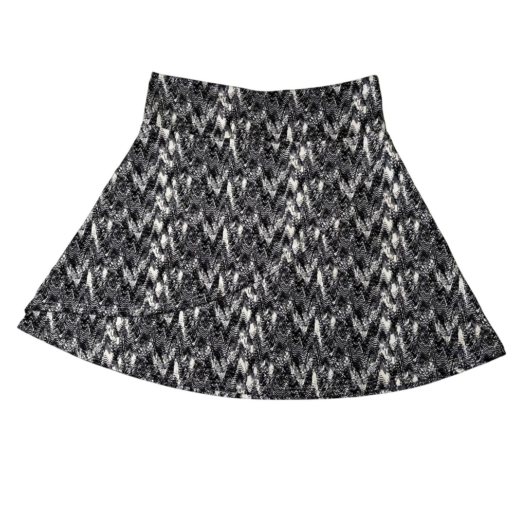 Lola by AFG Black White‎ Chevron Zig Zag Athletic Mini Skirt Womens Medium